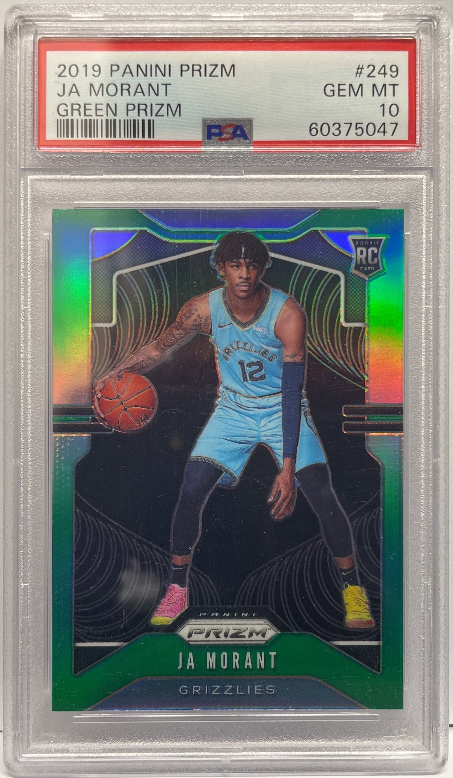 PSA 10 - Ja Morant Rookie Green Prizm - Panini Prizm Basketball NBA 2019/20