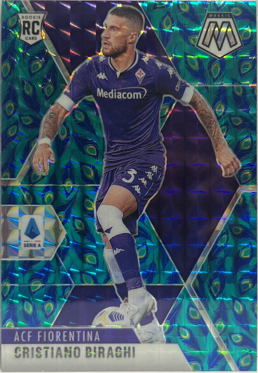 Cristiano Biraghi Rookie Peacock Mosaic Serie A 2020/21