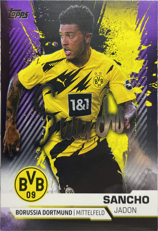 Sancho 98/299 Stamped Autograph Topps BVB Set 2020/21