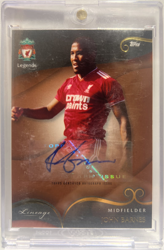 John Barnes Autograph 31/40 Topps Lineage Liverpool 2022/23