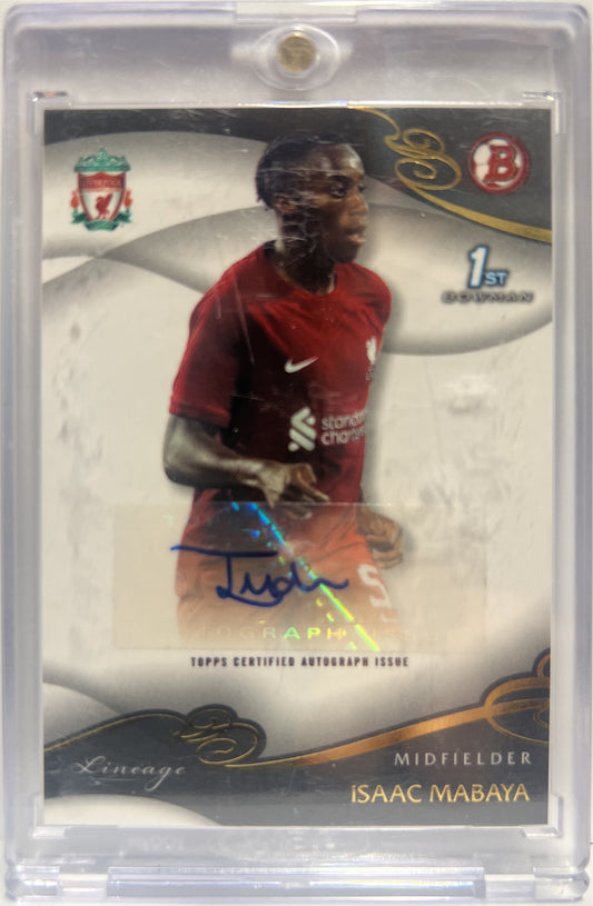 Isaac Mabaya Autograph 1ST Bowman Topps Lineage Liverpool 2022/23