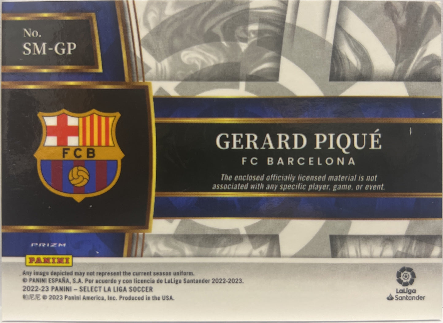Gerard Pique Patch Memorabilia Select La Liga 2022/23