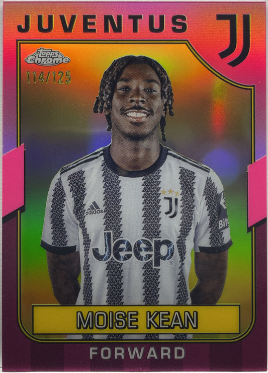 Moise Kean 114/125 Pink Topps Chrome Juventus 2022/23