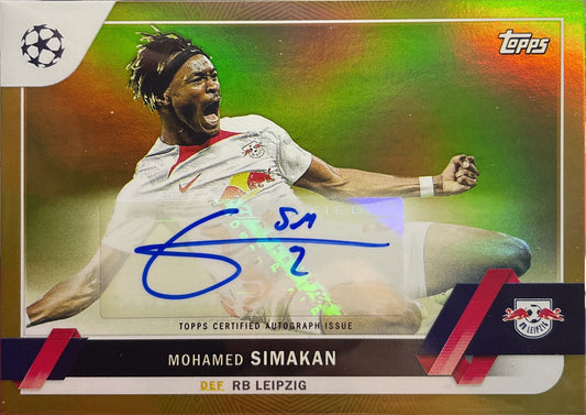 Mohamed Simakan 11/50 Autograph Topps UCC 2022/23