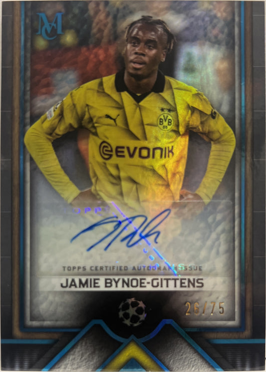 Jamie Bynoe Gittens 26/75 Autograph Topps Museum 2023/24