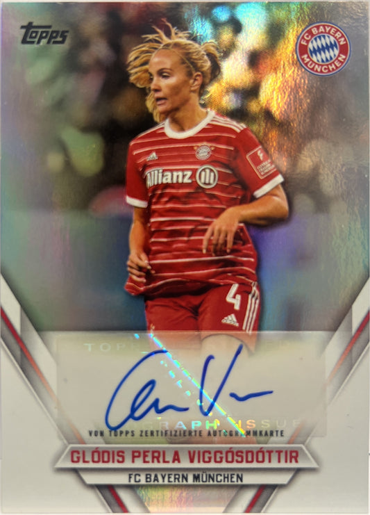 Glodis Perla Viggosdottir Autograph Topps Team Set Bayern Munchen 2022/23