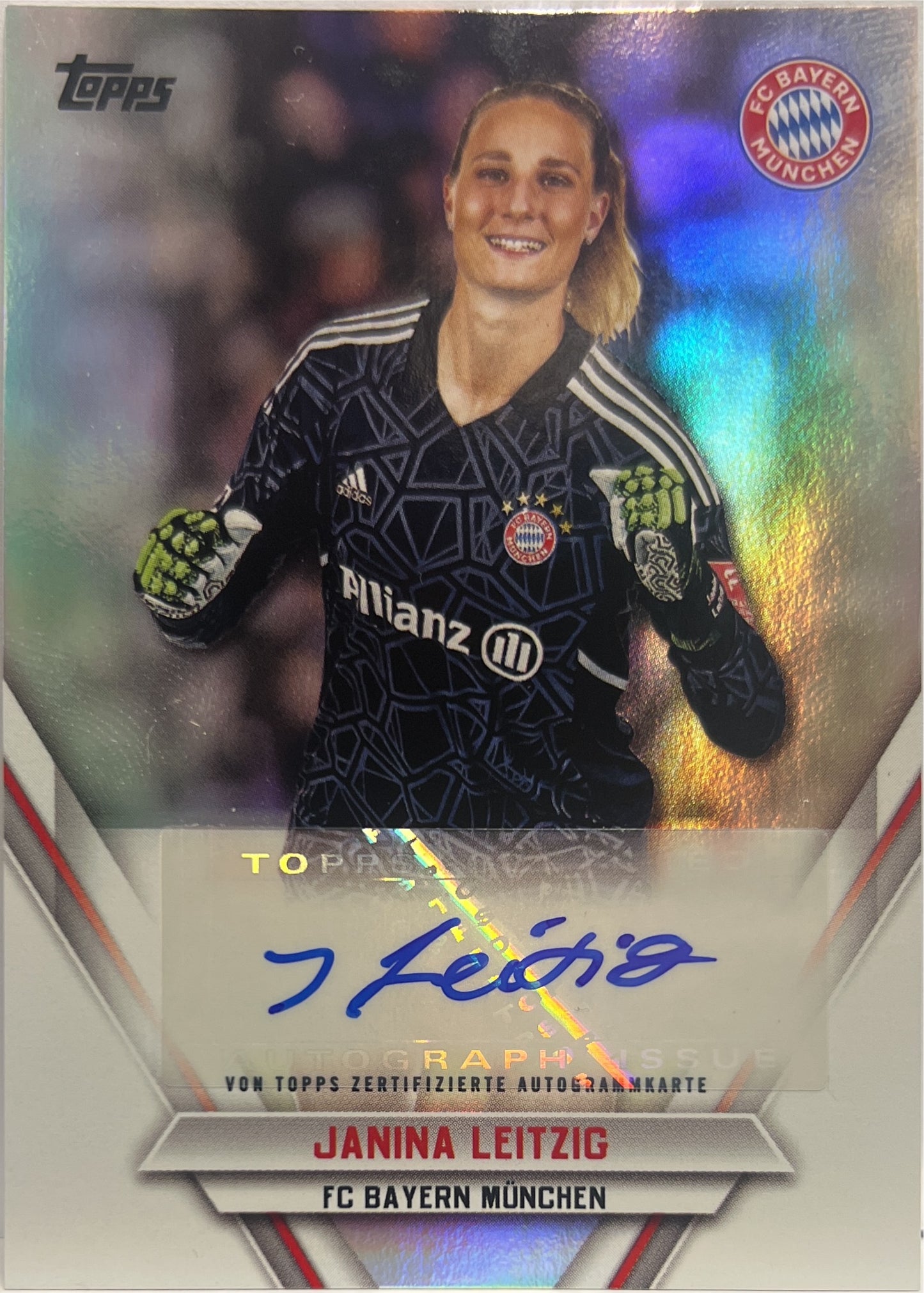 Janina Leitzig Autograph Topps Team Set Bayern Munchen 2022/23
