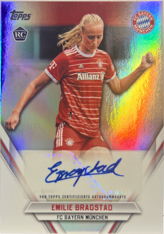 Emilie Bragstad Rookie Autograph Topps Team Set Bayern Munchen 2022/23