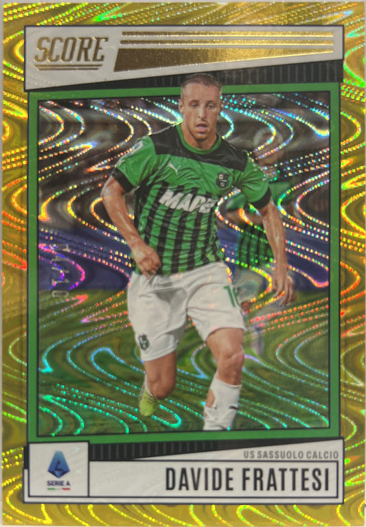 Davide Frattesi 4/10 Gold Swirl Score Serie A 2022/23