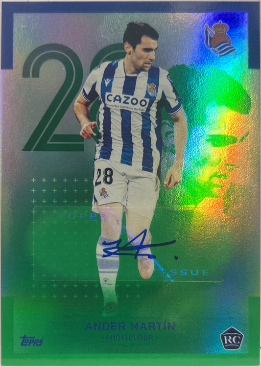 Ander Martin 30/50 Rookie Autograph Green Topps Team Set Real Sociedad 2022/23