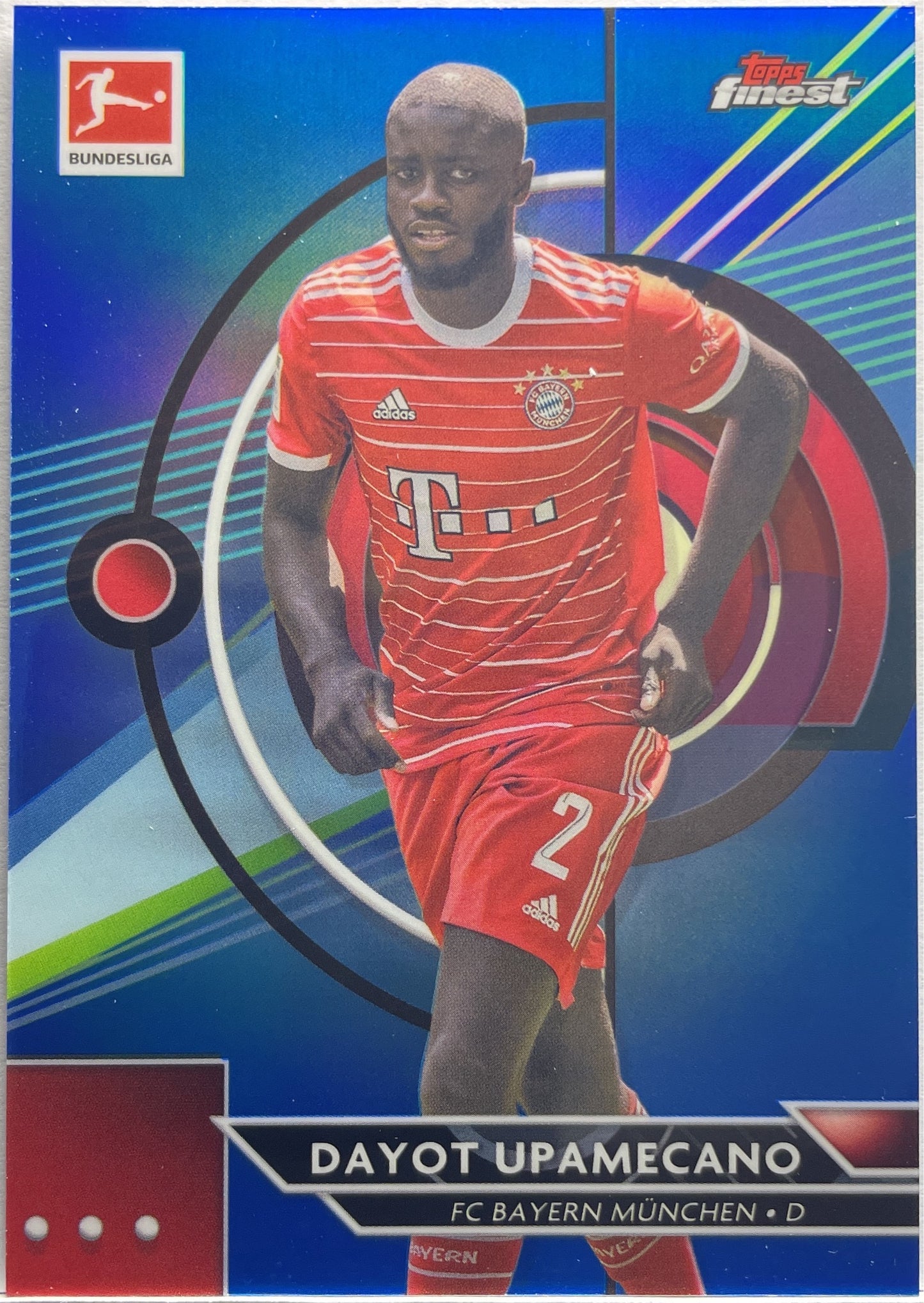 Dayot Upamecano 106/150 Blue Topps Finest Bundesliga 2022/23