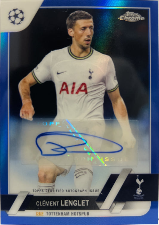 Clement Lenglet 129/150 Autograph Blue Topps Chrome UCC 2022/23