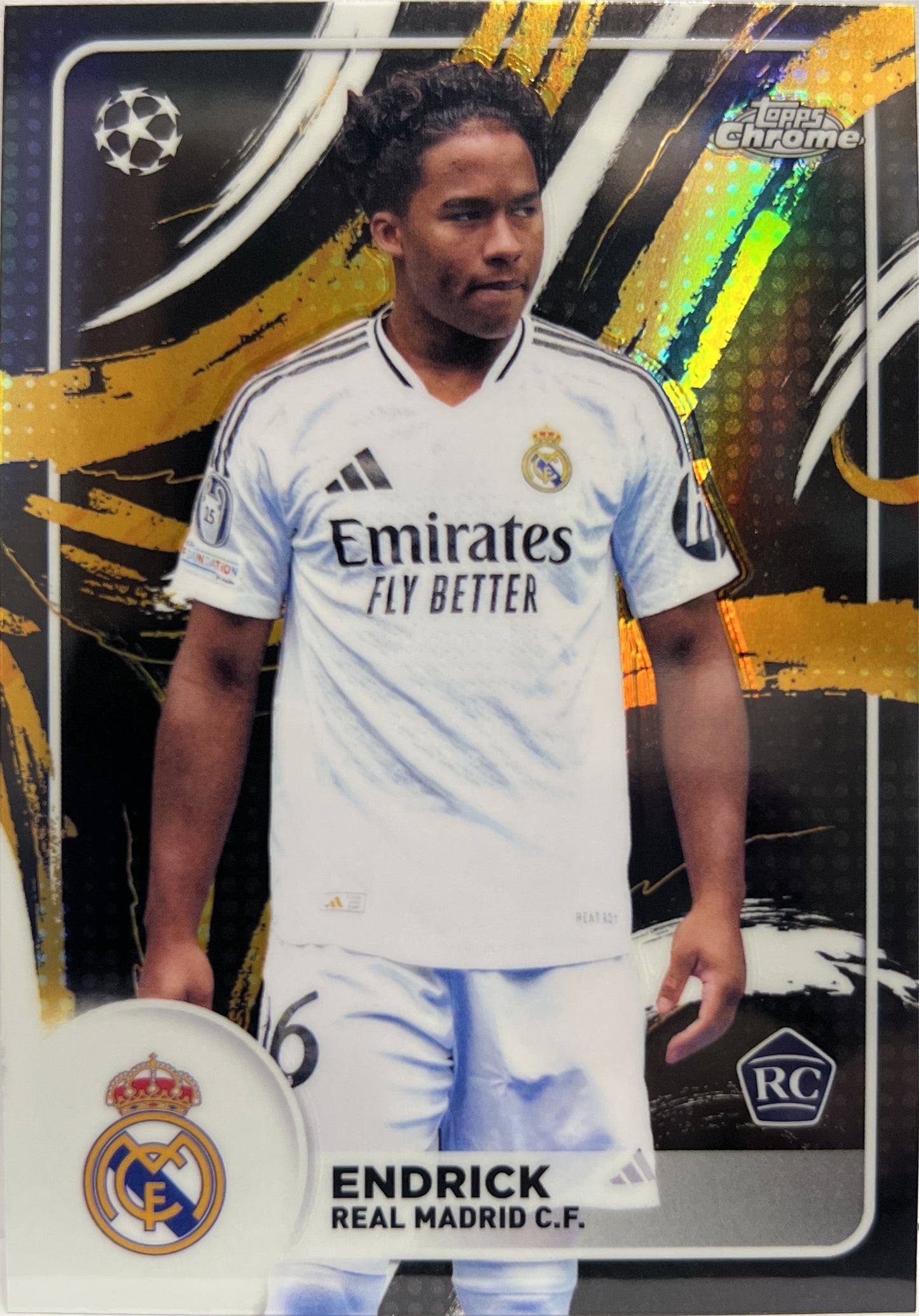 Endrick Rookie Soccer Brush Topps Chrome UCC 2024/25