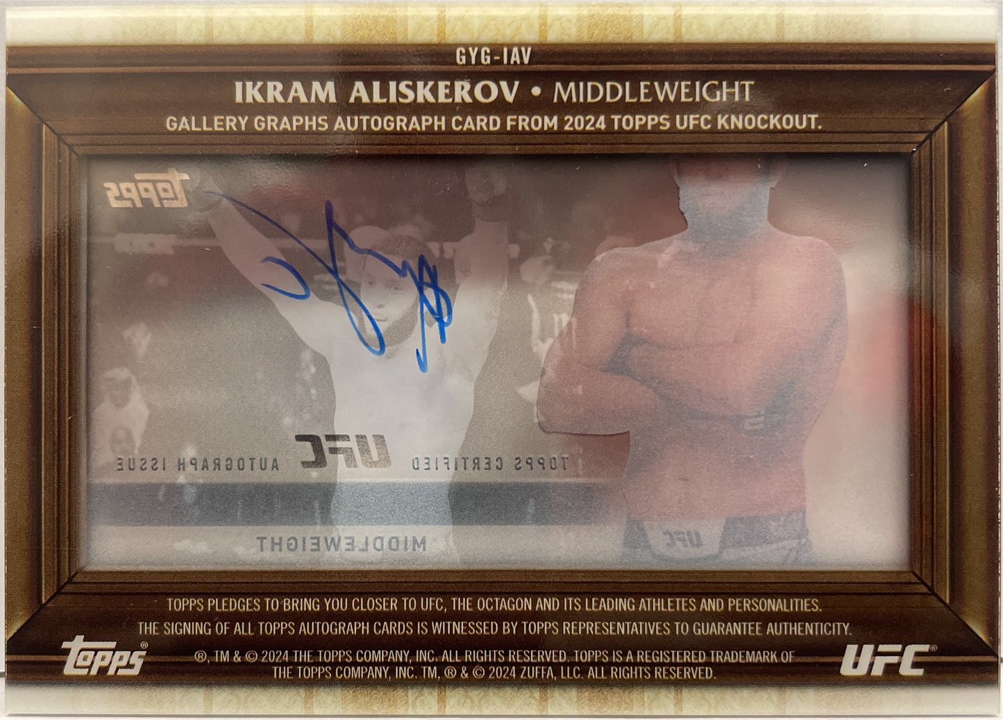 Ikram Aliskerov Autograph Gallery Graphs Topps Knockout UFC 2024