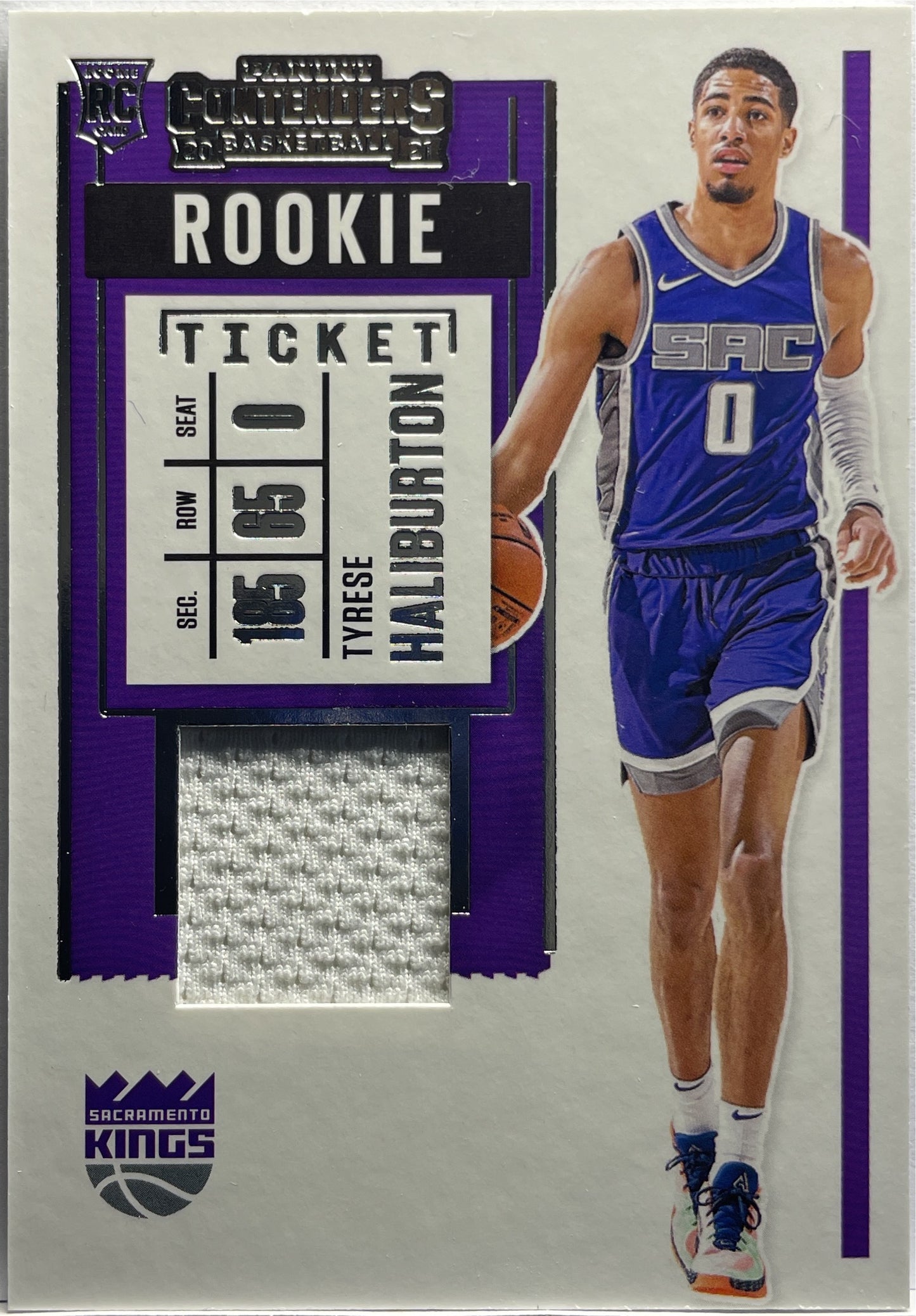 Tyrese Haliburton Rookie Ticket Patch Contenders 2020/21