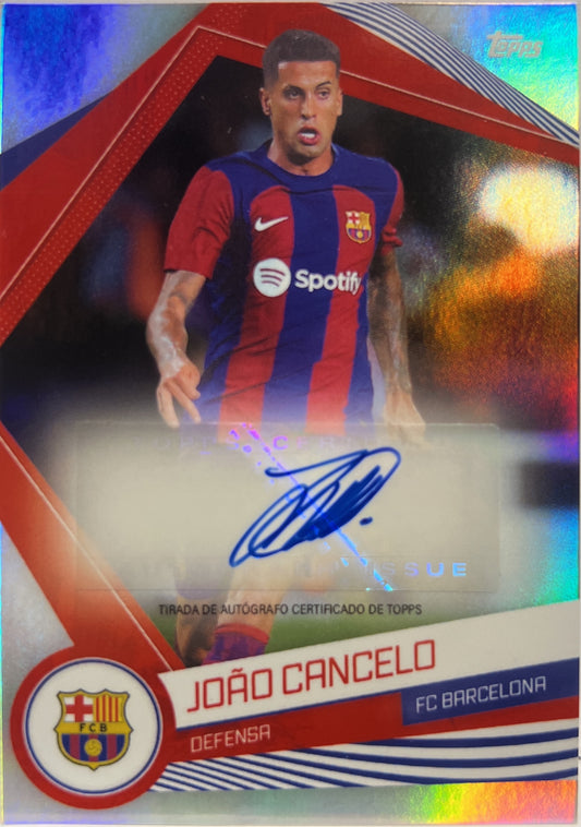 Joao Cancelo Autograph Topps Fan Set Barcellona 2023/24
