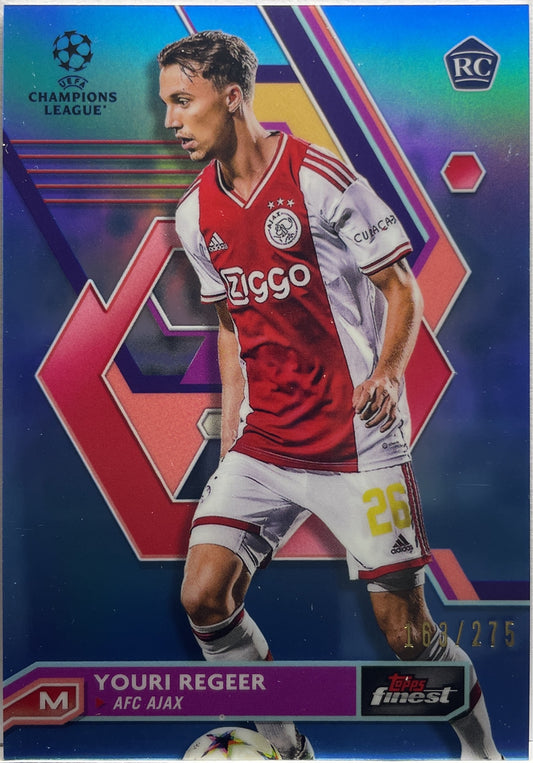 Youri Regeer 163/275 Rookie Sky Blue Topps Finest UCC 2022/23