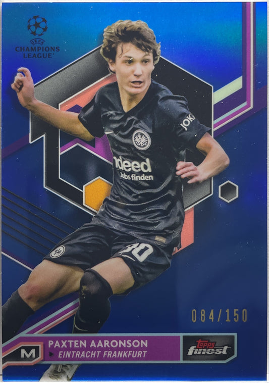 Paxten Aaronson 84/150 Blue Topps Finest UCC 2022/23