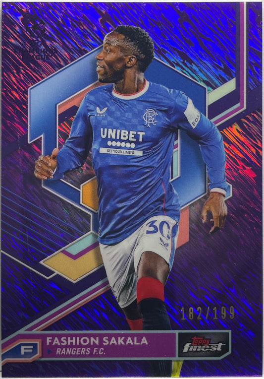 Fashion Sakala 182/199 Purple Shimmer Topps Finest UCC 2022/23