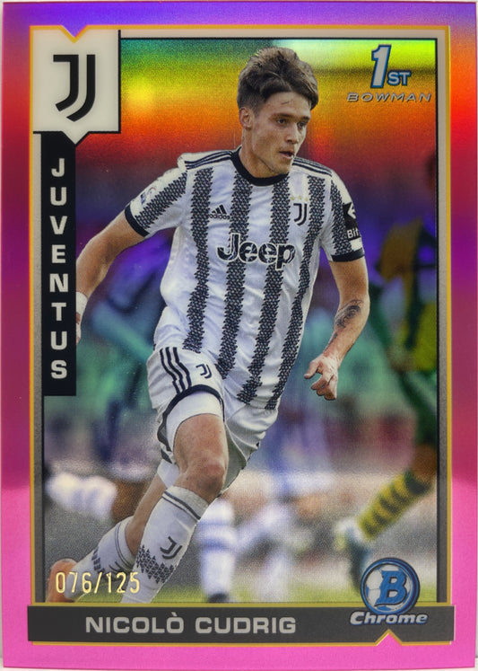 Nicolo Cudrig 76/125 1ST Bowman Pink Topps Chrome Juventus 2022/23