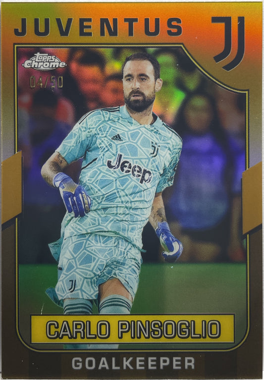 Carlo Pinsoglio 4/50 Gold Topps Chrome Juventus 2022/23