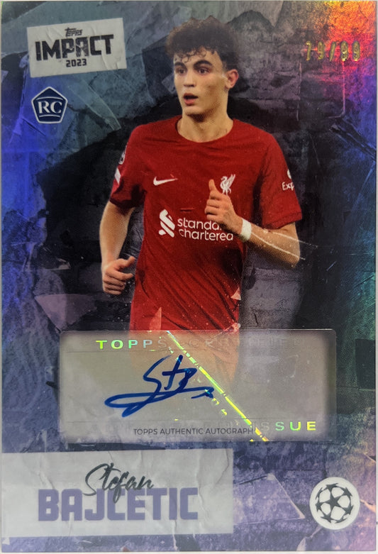 Stefan Bajcetic 79/99 Rookie Autograph Topps Impact 2022/23
