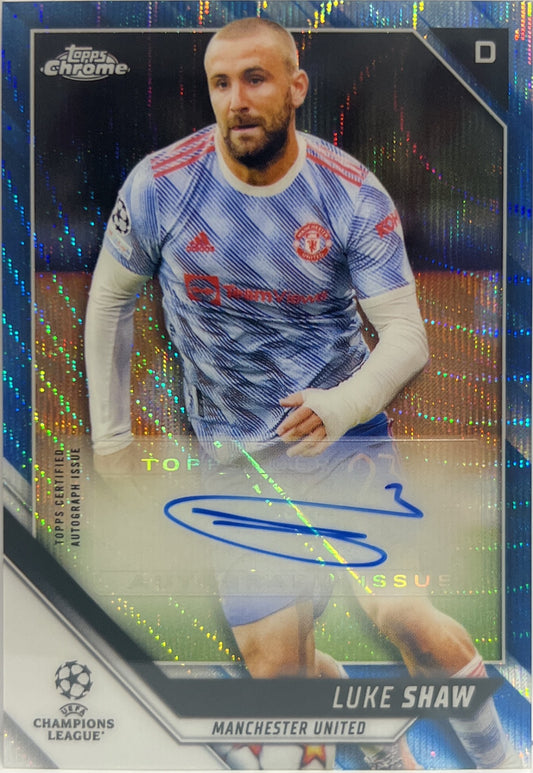 Luke Shaw 30/75 Autograph Topps Chrome UCL 2021/22