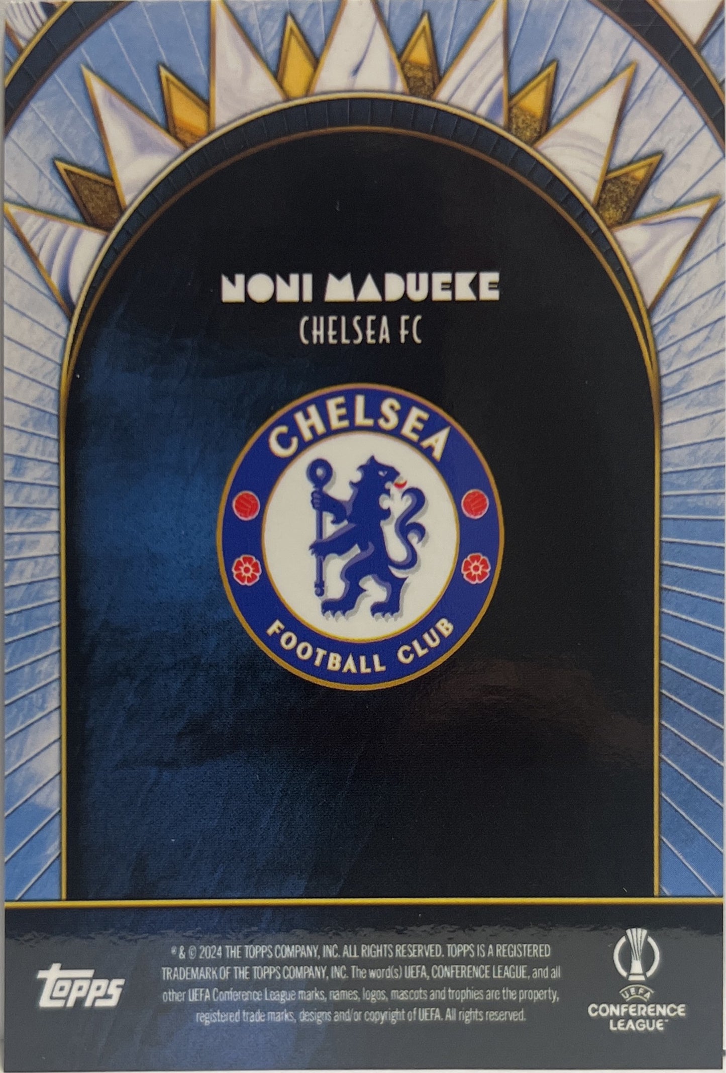 Noni Madueke 20/49 Autograph Blue Topps Deco UCC 2024/25