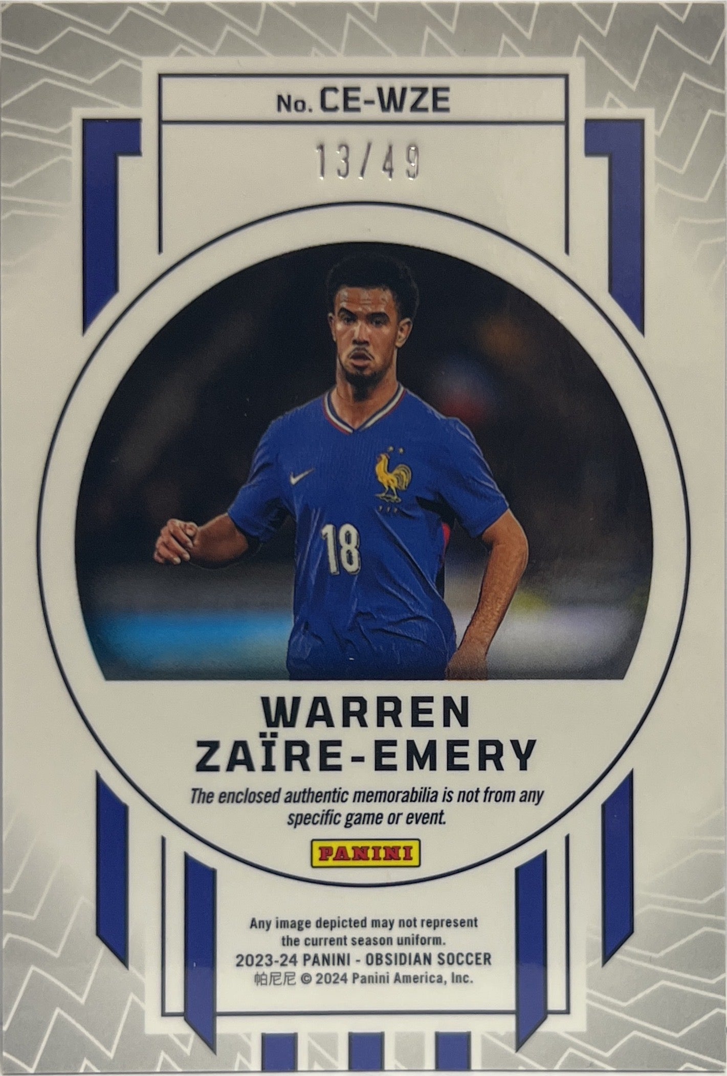 Warren Zaire Emery 13/49 Patch Cutting Edge Obsidian 2023/24