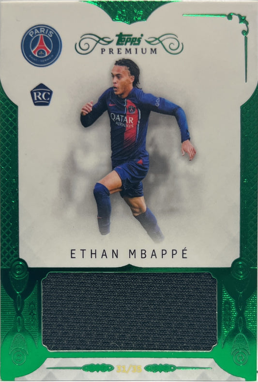 Ethan Mbappe 31/35 Rookie Patch Worn Topps PSG Black & White Premium 2024