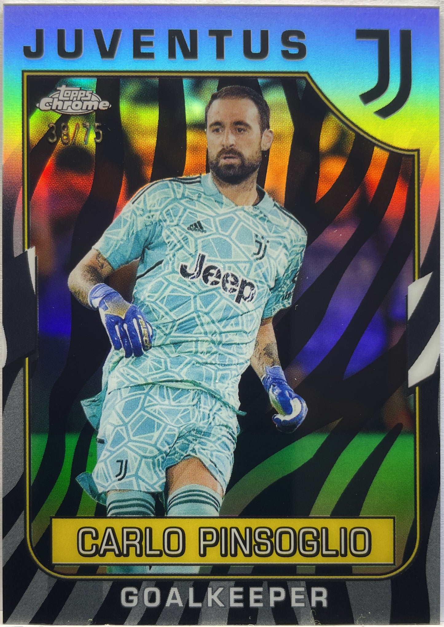 Carlo Pinsoglio 38/75 Zebra Topps Chrome Juventus 2022/23