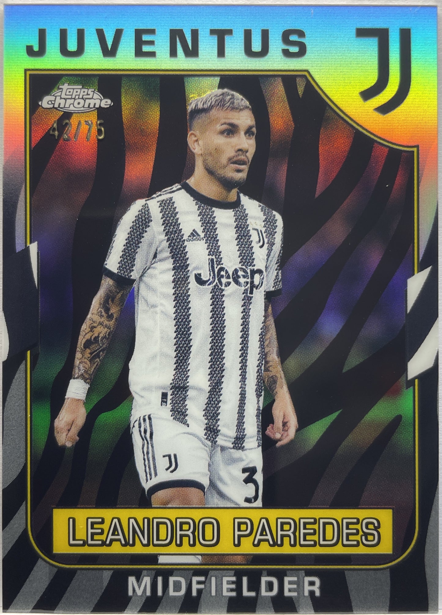 Leandro Paredes 42/75 Zebra Topps Chrome Juventus 2022/23