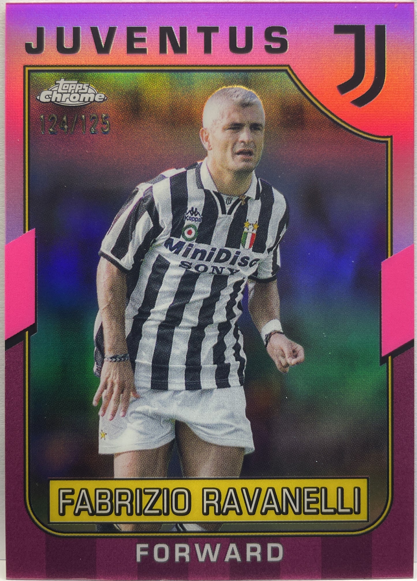 Fabrizio Ravanelli 124/125 Pink Topps Chrome Juventus 2022/23