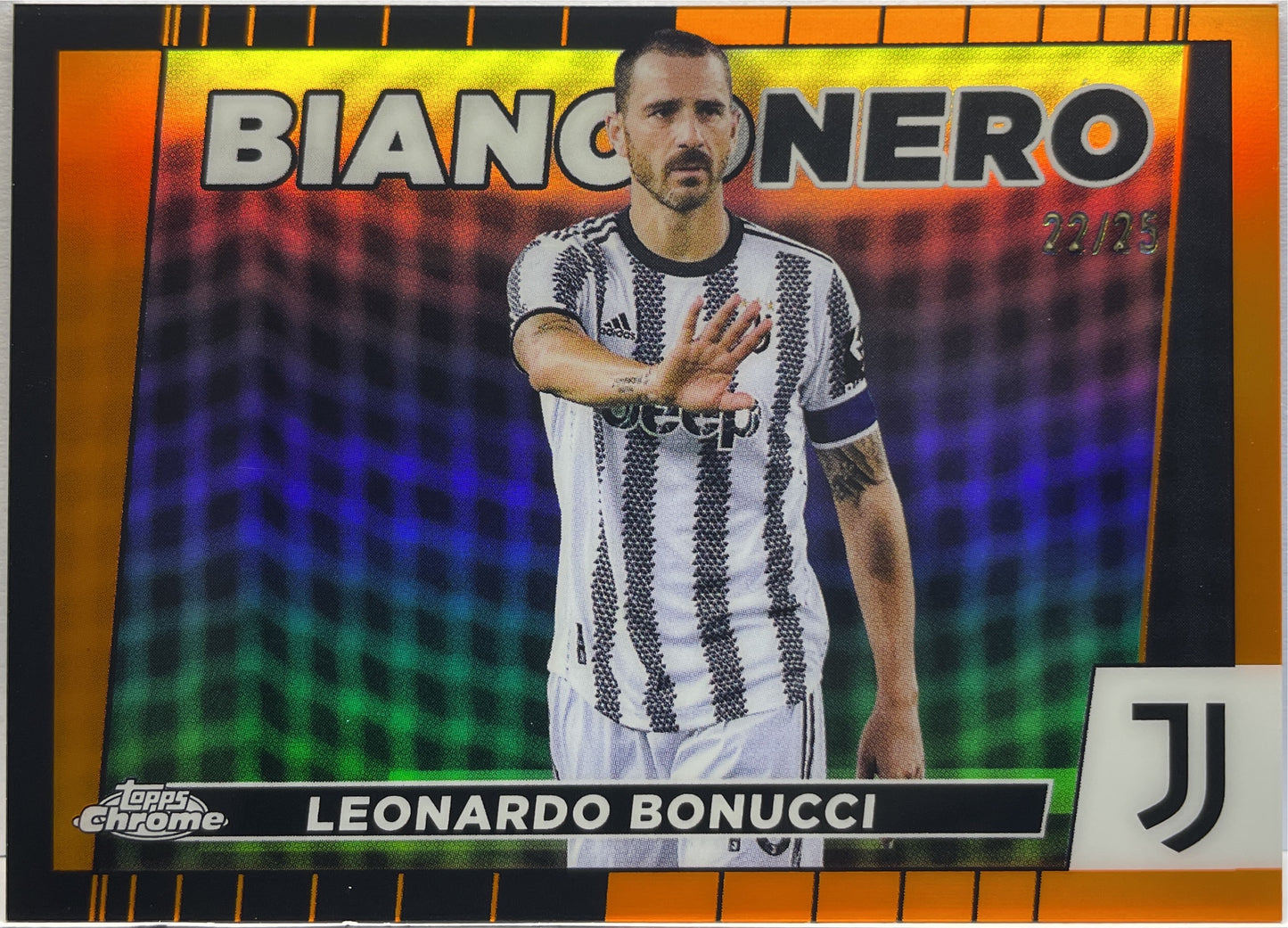 Leonardo Bonucci 22/25 Bianconero Orange Topps Chrome Juventus 2022/23