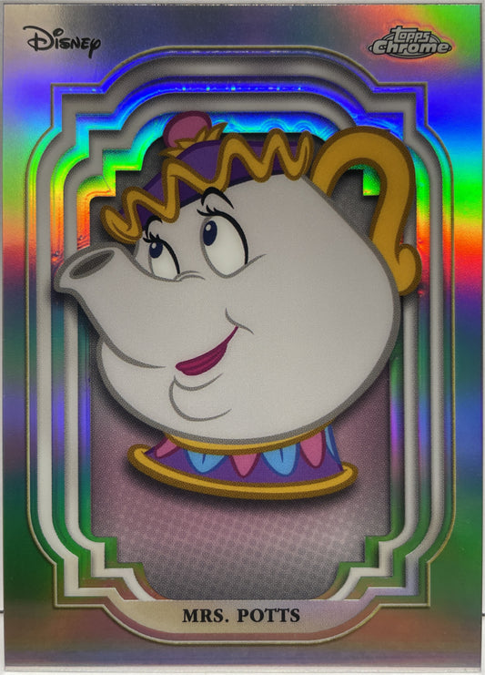 Mrs Potts Refractor Topps Chrome Disney 2024