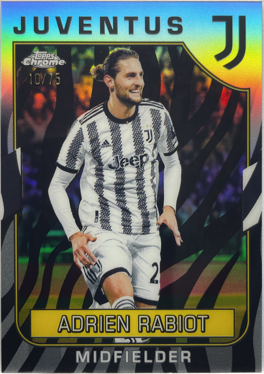 Adrien Rabiot 10/75 Zebra Topps Chrome Juventus 2022/23