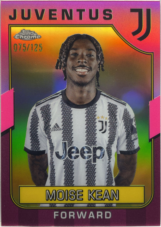 Moise Kean 75/125 Pink Topps Chrome Juventus 2022/23