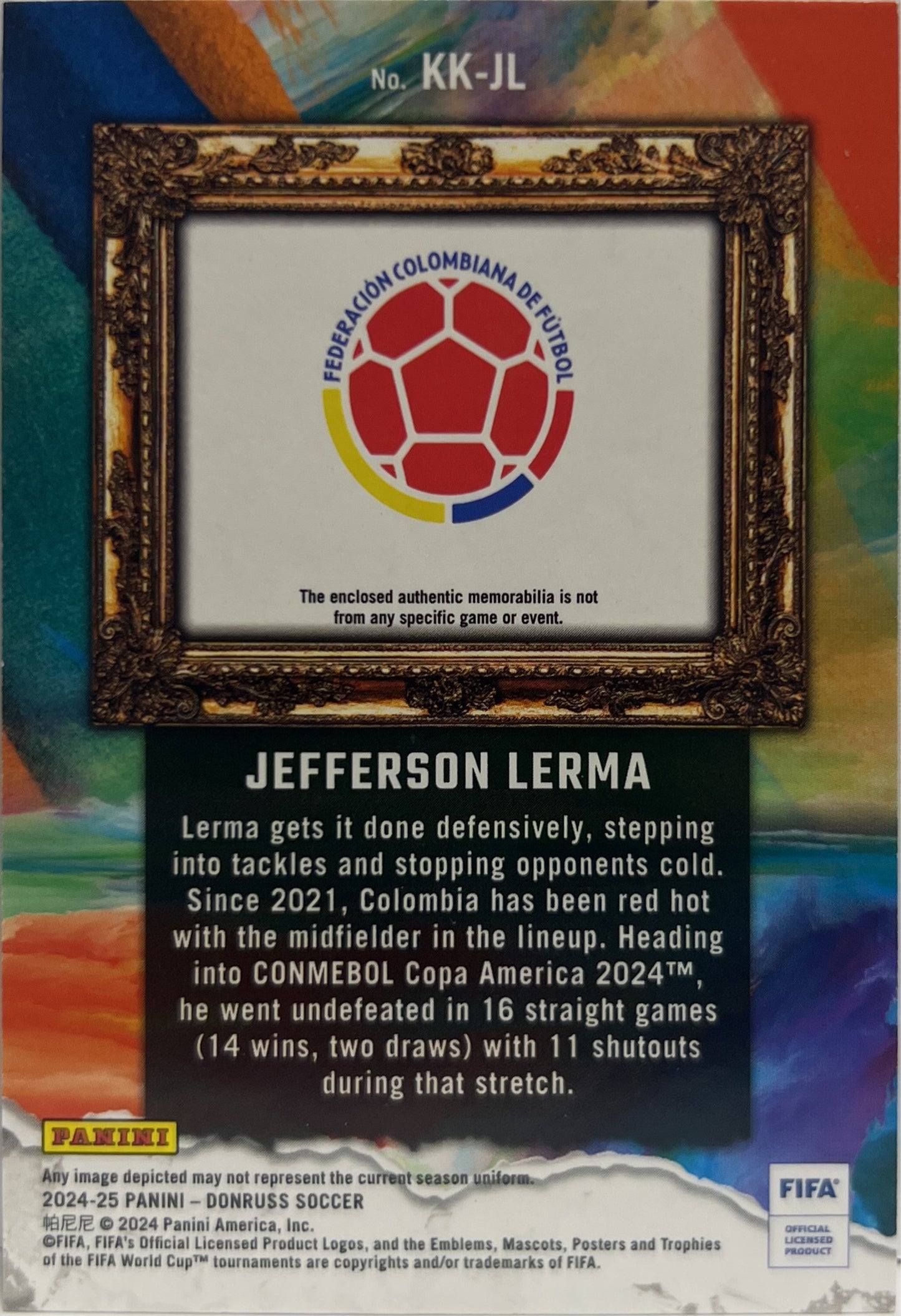 Jefferson Lerma Patch Kit Kings Donruss Fifa 2024/25