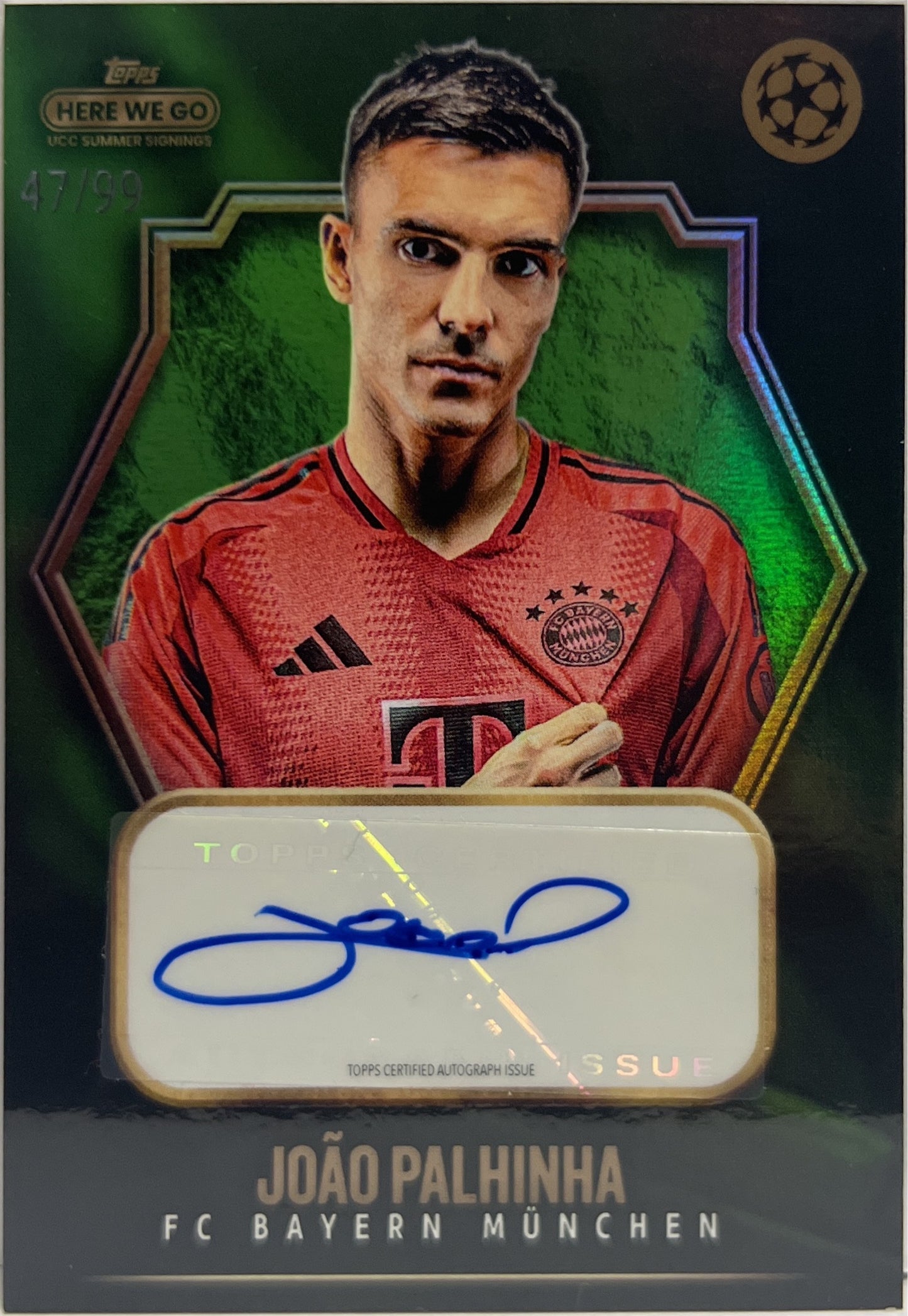 Joao Palhinha 47/99 Autograph Topps Fabrizio Romano Here We Go 2024