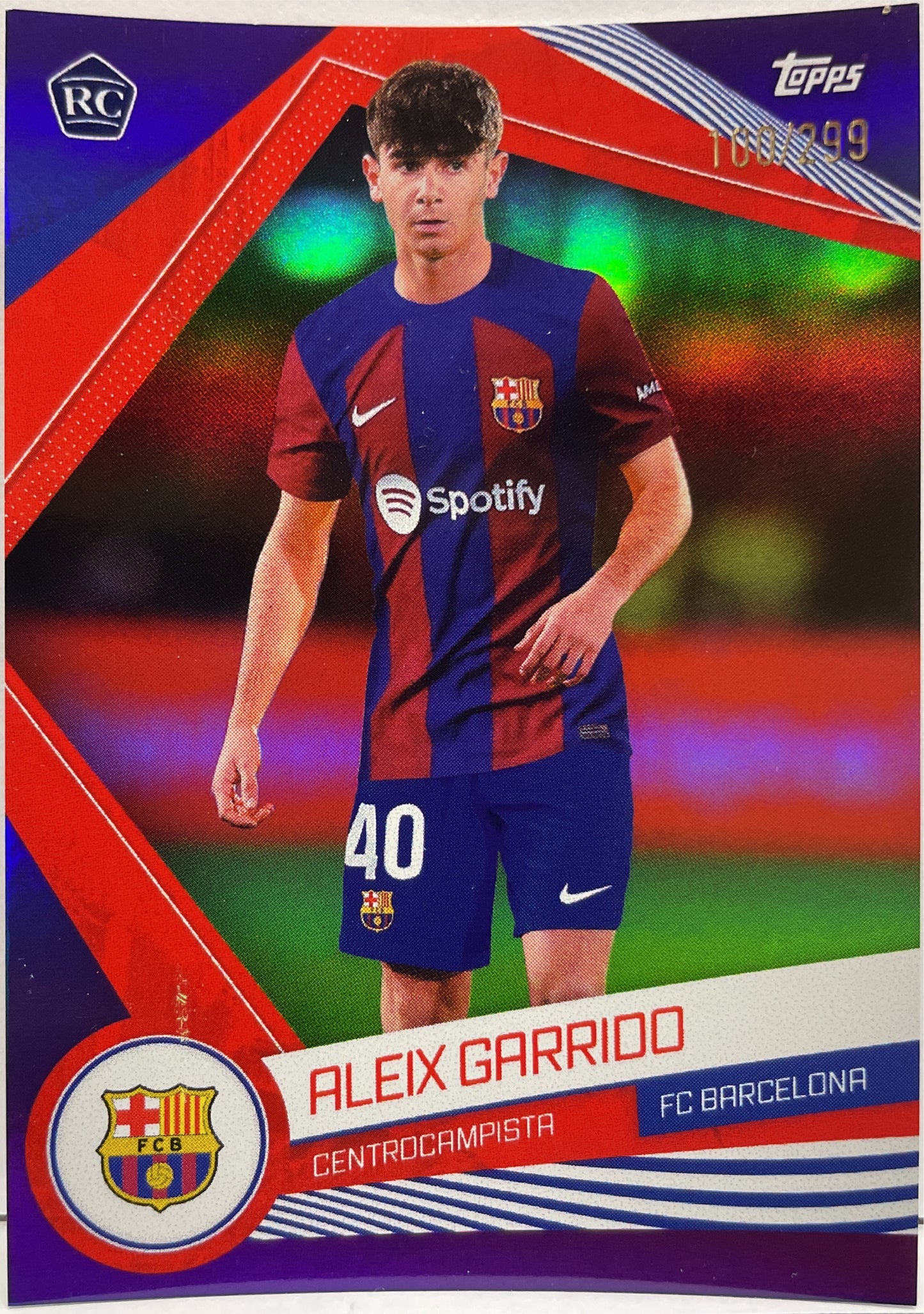 Aleix Garrido 100/299 Rookie Topps FC Barcelona Fan Set 2022/23