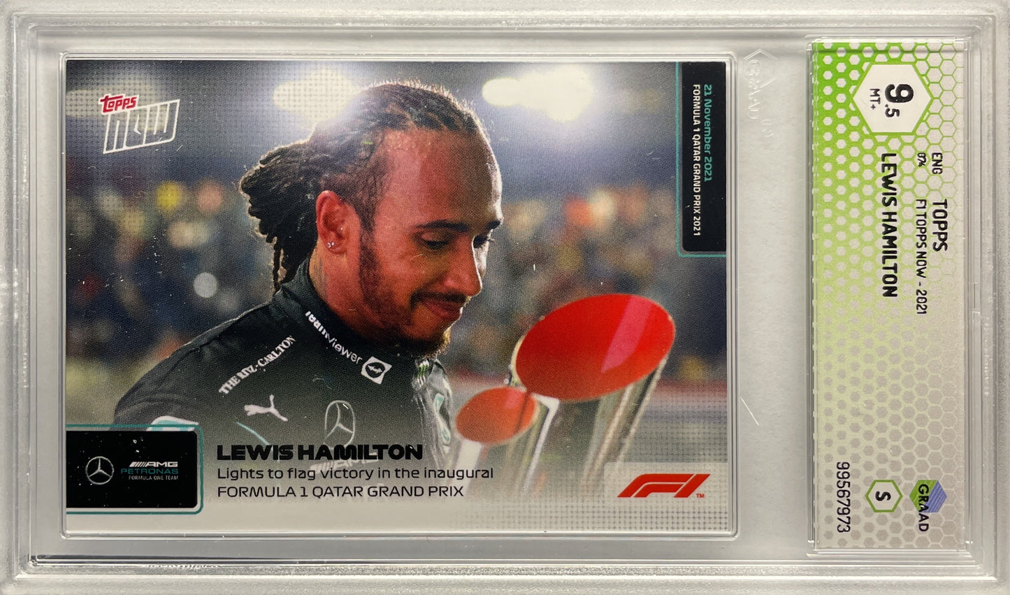 GRAAD 9.5 - Lewis Hamilton - F1 Topps Now #74