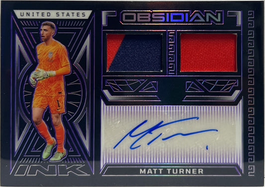 Matt Turner 17/50 Patch Autograph Ink Vitreous Obsidian 2023/24