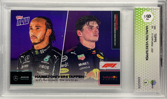 GRAAD 9.5 - Hamilton & Verstappen - F1 Topps Now #78