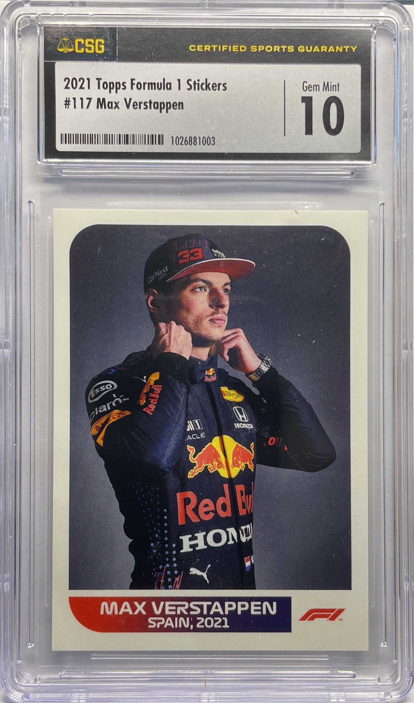 CSG 10 - Max Verstappen #117 - Topps F1 Stickers 2021