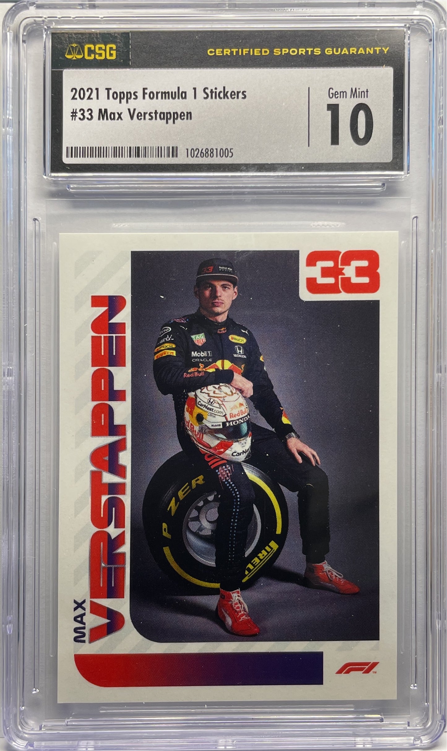 CSG 10 - Max Verstappen #33 - Topps F1 Stickers 2021