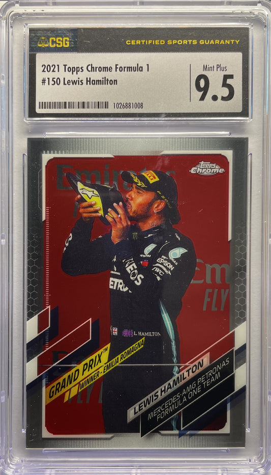 CSG 9.5 - Lewis Hamilton #150 - Topps Chrome F1 2021