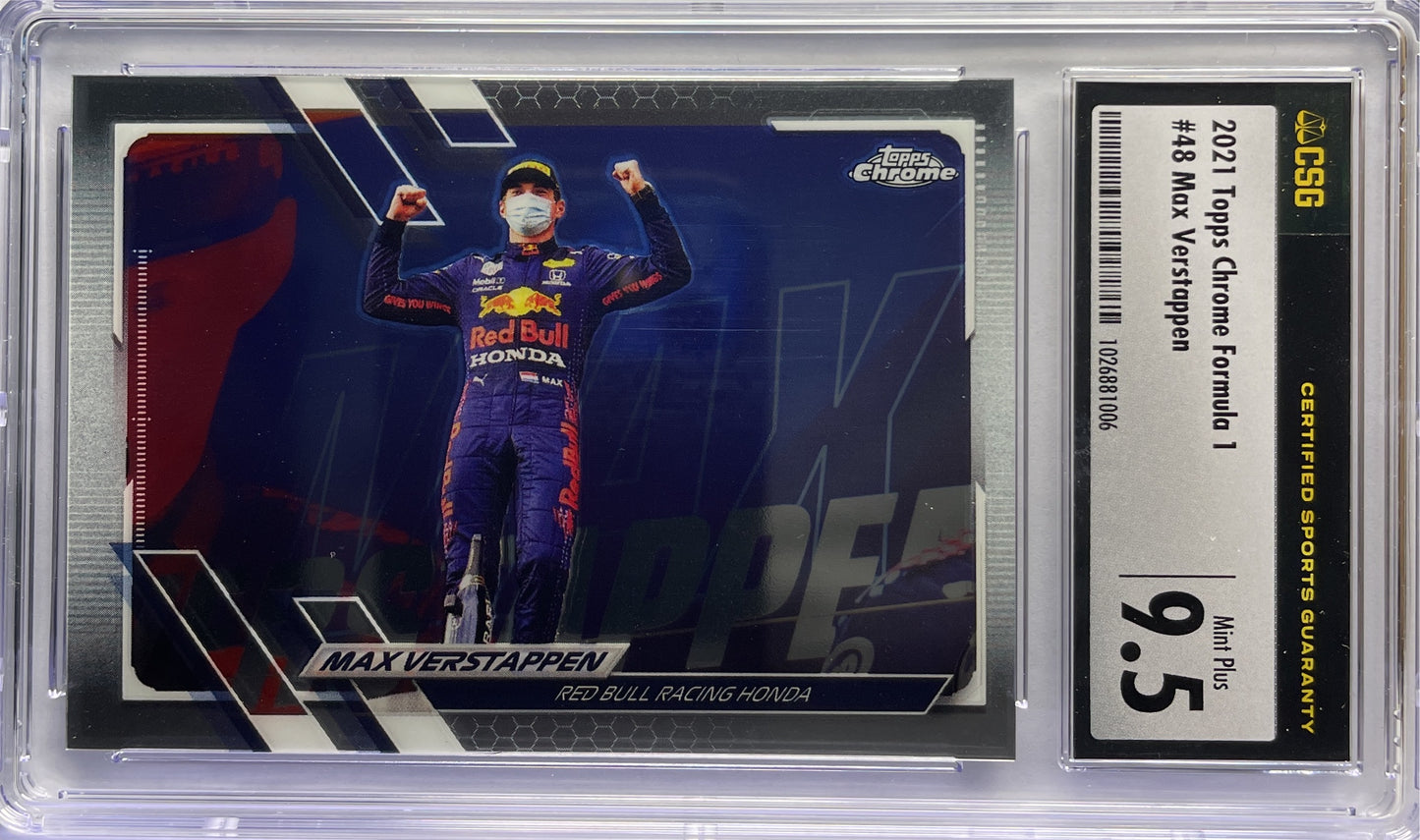 CSG 9.5 - Max Verstappen #48 - Topps Chrome F1 2021 COD: 1026881006