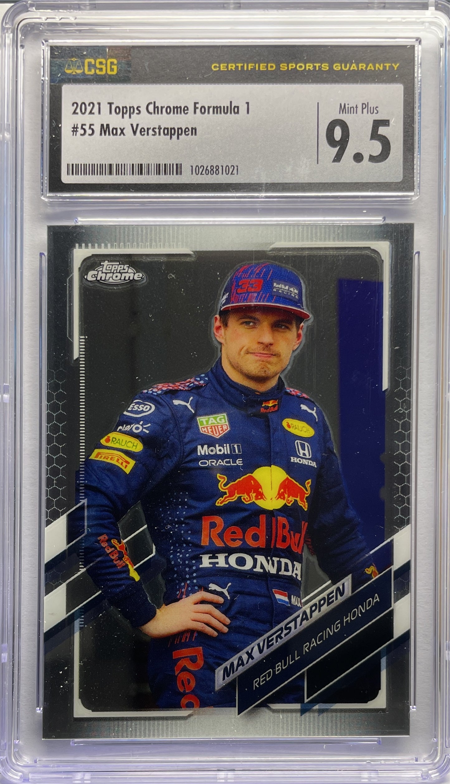 CSG 9.5 - Max Verstappen #55 - Topps Chrome F1 2021 - COD:1026881021