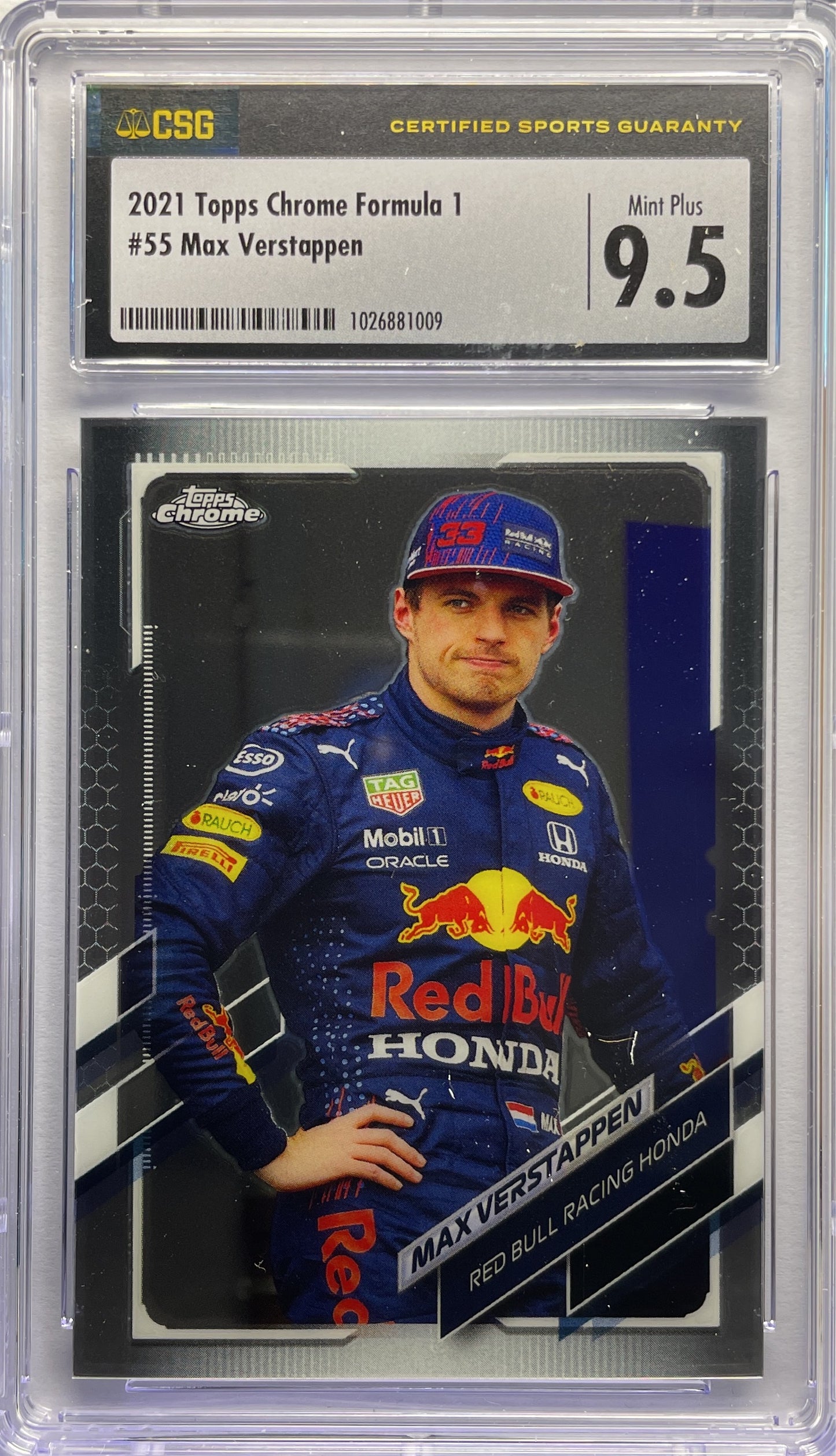 CSG 9.5 - Max Verstappen #55 - Topps Chrome F1 2021 - COD:1026881009