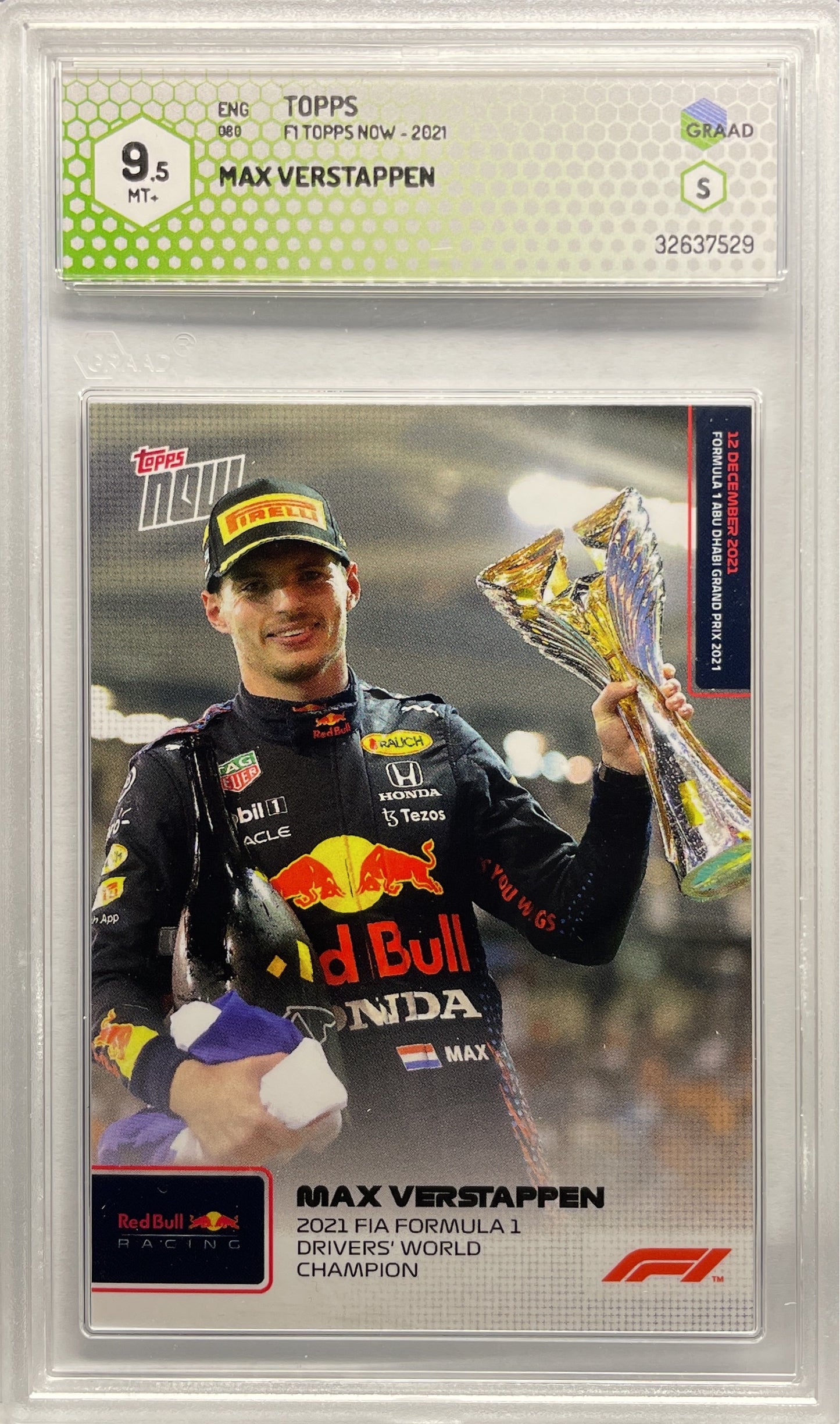 GRAAD 9.5 - Max Verstappen - F1 Topps Now #80